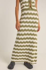 RHYTHM Carmen Stripe Knit Skirt-The Shop Laguna Beach