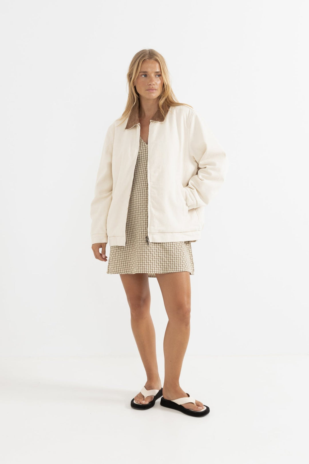 RHYTHM Jamie Sherpa-Lined Twill Jacket-The Shop Laguna Beach