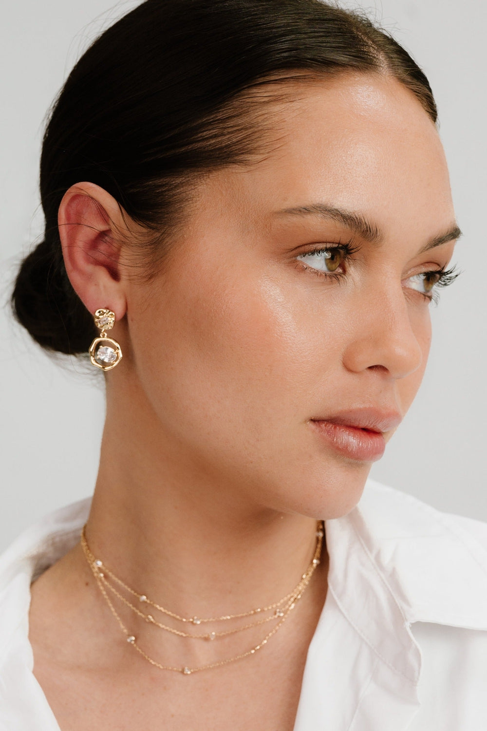 ETTIKA Organic Shape Crystal Earrings-The Shop Laguna Beach