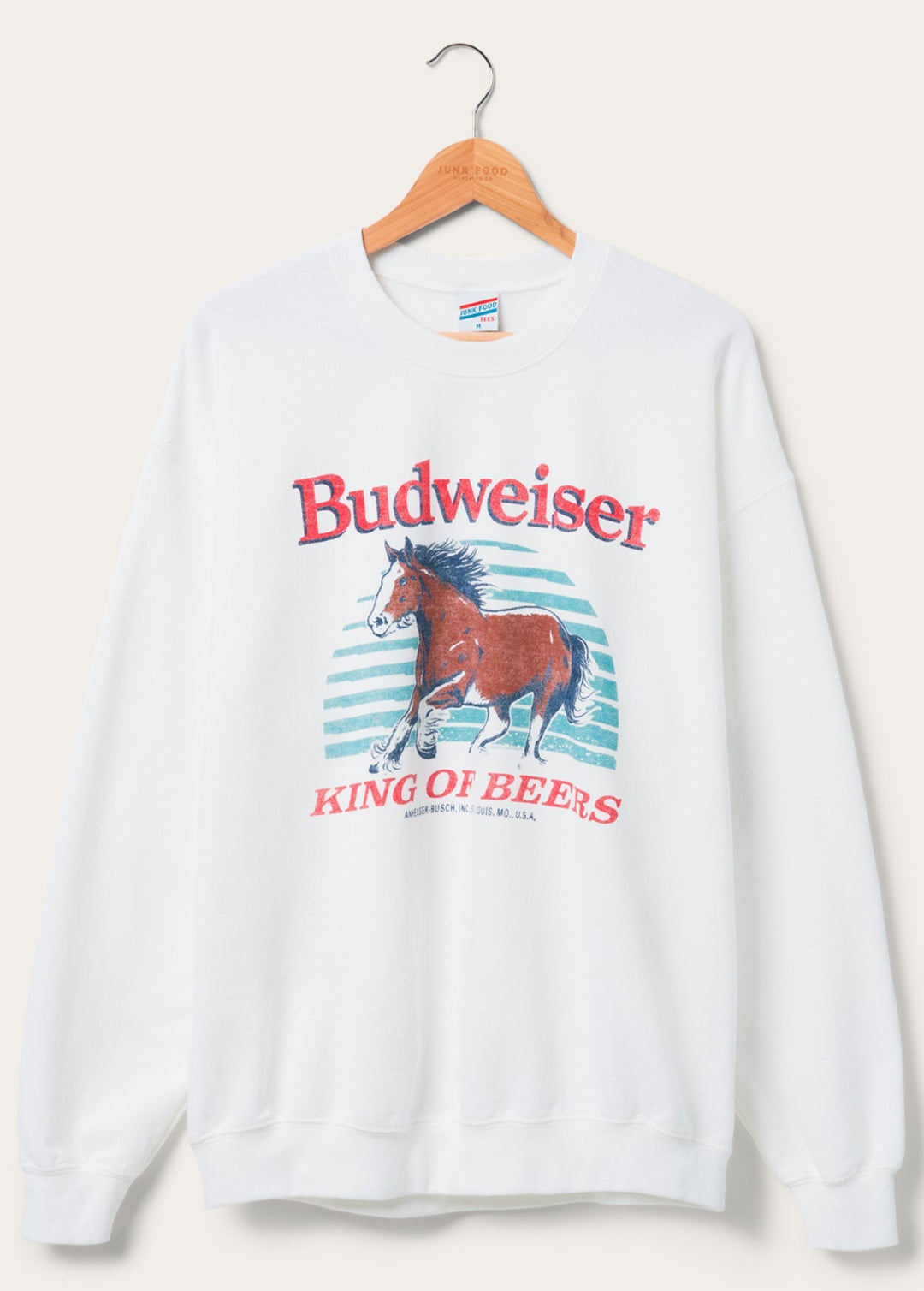 JUNK FOOD Clydesdale Budweiser Flea Market Crew Neck Sweatshirt-The Shop Laguna Beach