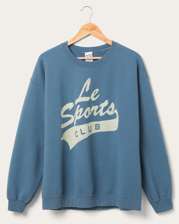 JUNK FOOD Le Sports Club Crew Fleece Sweatshirt