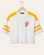 JUNK FOOD Stones Striped Crop Tee