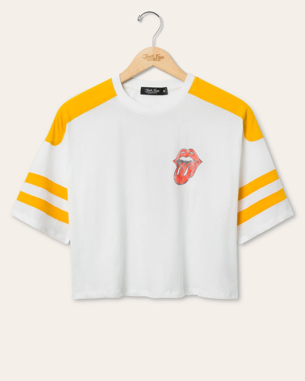 JUNK FOOD Stones Striped Crop Tee
