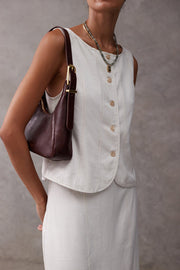 SANCIA The Botia Buttoned Sleeveless Top-The Shop Laguna Beach