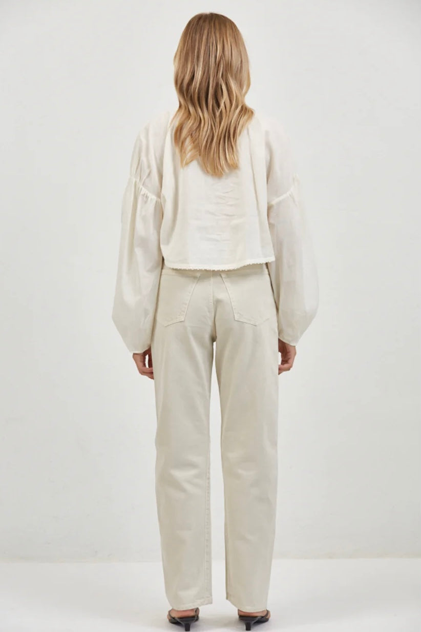 A. REN Auguste Floral Eyelet Top-The Shop Laguna Beach