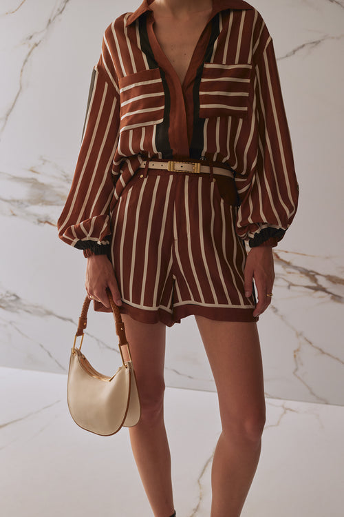 SANCIA THE LABEL Trista Stripe Shorts-The Shop Laguna Beach