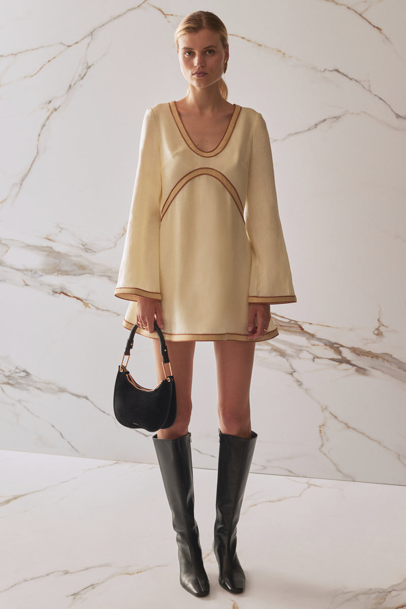 SANCIA THE LABEL Luella Long Sleeve Mini Dress-The Shop Laguna Beach