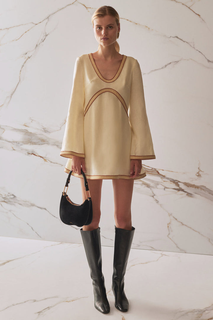 SANCIA THE LABEL Luella Long Sleeve Mini Dress-The Shop Laguna Beach