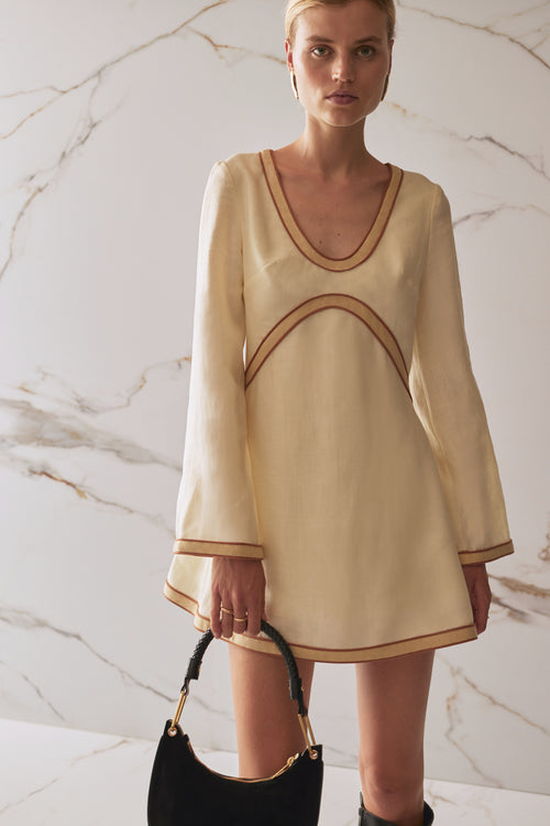 SANCIA THE LABEL Luella Long Sleeve Mini Dress-The Shop Laguna Beach