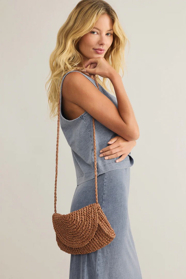 Z SUPPLY Sand Dollar Mini Straw Purse - More Colors Available-The Shop Laguna Beach