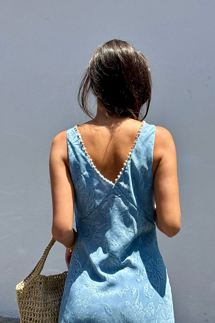 KEEN THE LABEL Ever Beaded V-Neck Maxi Dress