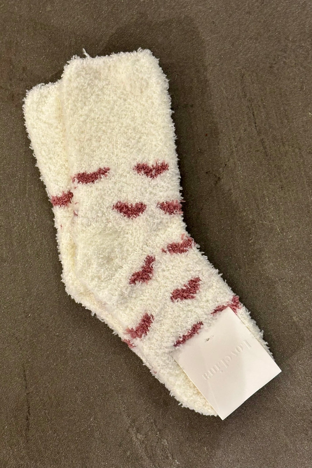 Fluffy Love Heart Socks - More Colors Available-The Shop Laguna Beach