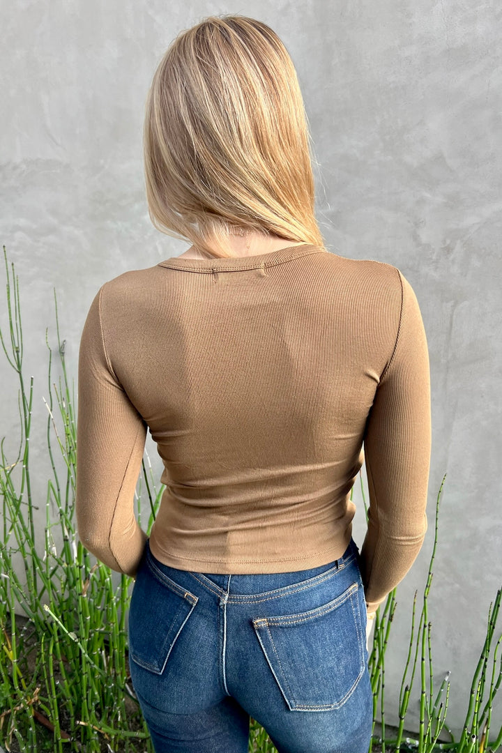 KEEN THE LABEL Ami Long Sleeve Rib Tee - More Colors Available-The Shop Laguna Beach