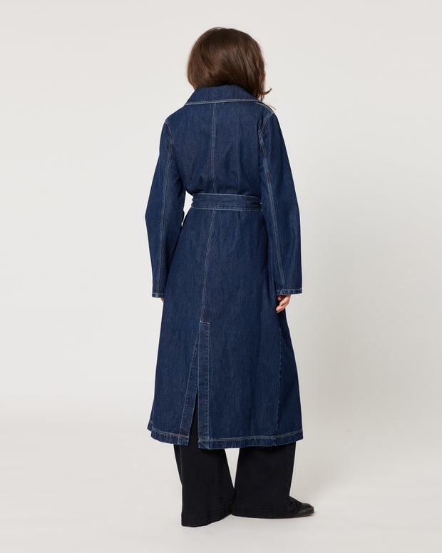 ROLLAS Bijou Alice Rinse Denim Trench Jacket-The Shop Laguna Beach