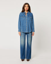 ROLLAS Classic Worn Denim Shirt-The Shop Laguna Beach