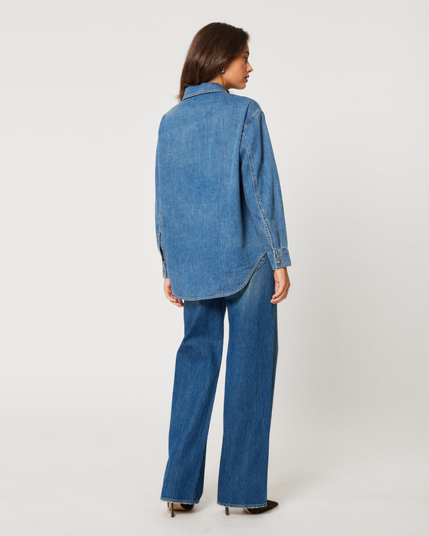 ROLLAS Classic Worn Denim Shirt-The Shop Laguna Beach