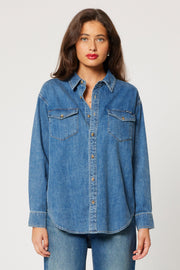 ROLLAS Classic Worn Denim Shirt-The Shop Laguna Beach