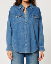 ROLLAS Classic Worn Denim Shirt-The Shop Laguna Beach