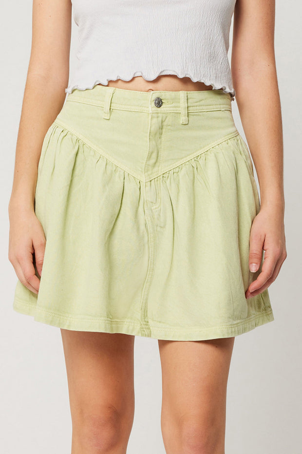 ROLLAS Leonie Denim Mini Skirt-The Shop Laguna Beach