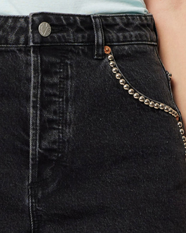 ROLLAS X ACDC Mirage Stud Denim Short - Thunderstud-The Shop Laguna Beach