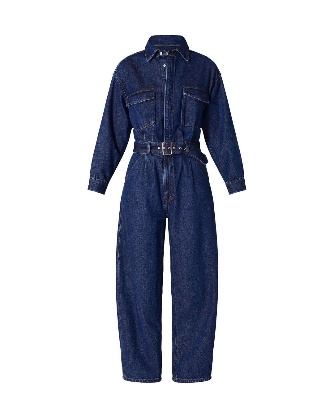 ROLLAS Barrel Long Sleeve Denim Jumpsuit - Deep Blue-The Shop Laguna Beach