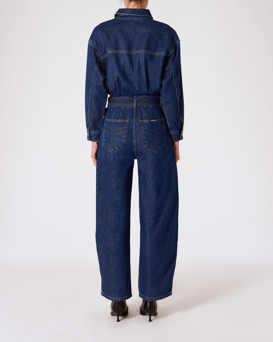 ROLLAS Barrel Long Sleeve Denim Jumpsuit - Deep Blue-The Shop Laguna Beach