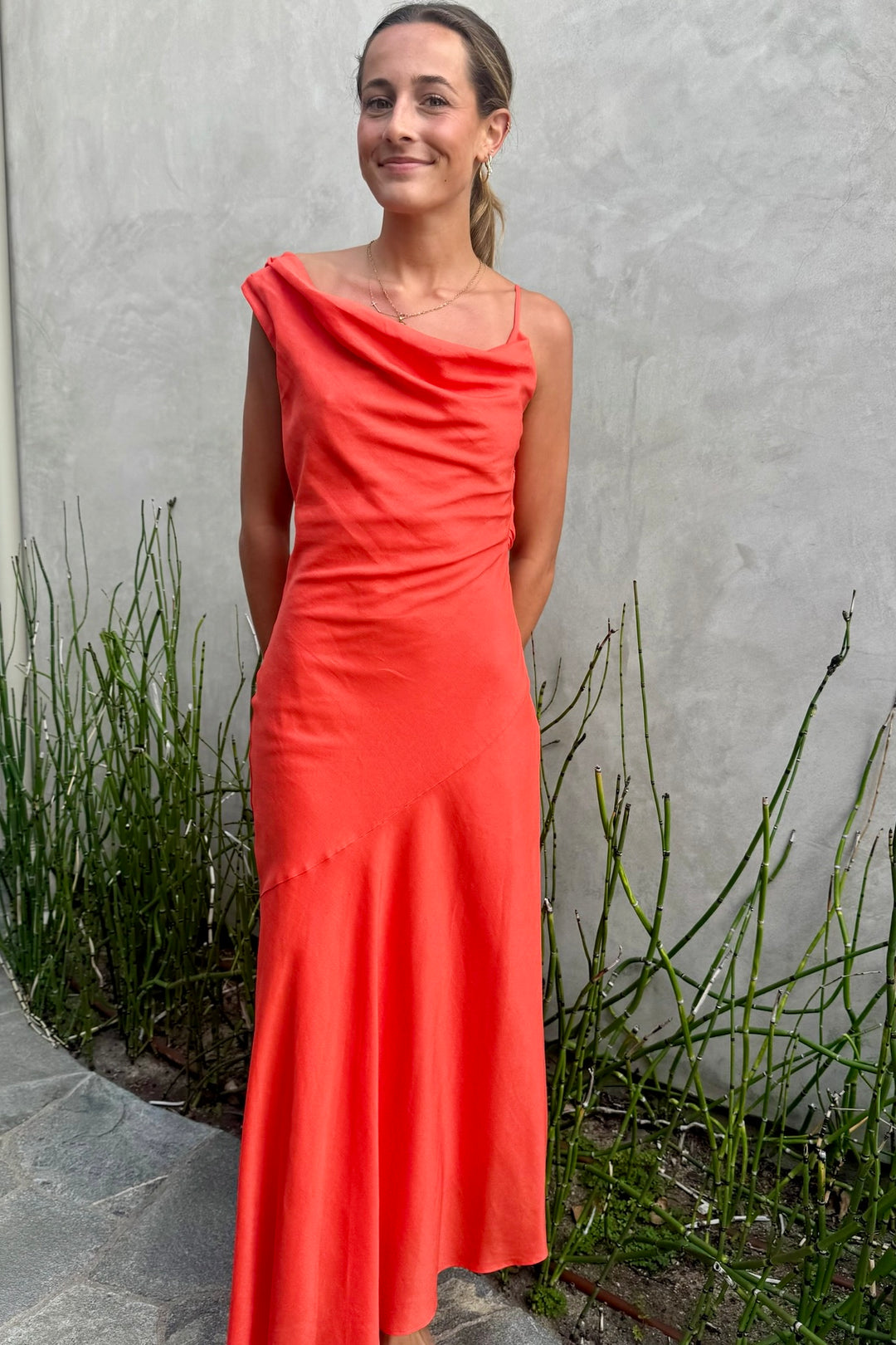 KEEN THE LABEL Regina Silky Cowl Maxi Dress-The Shop Laguna Beach