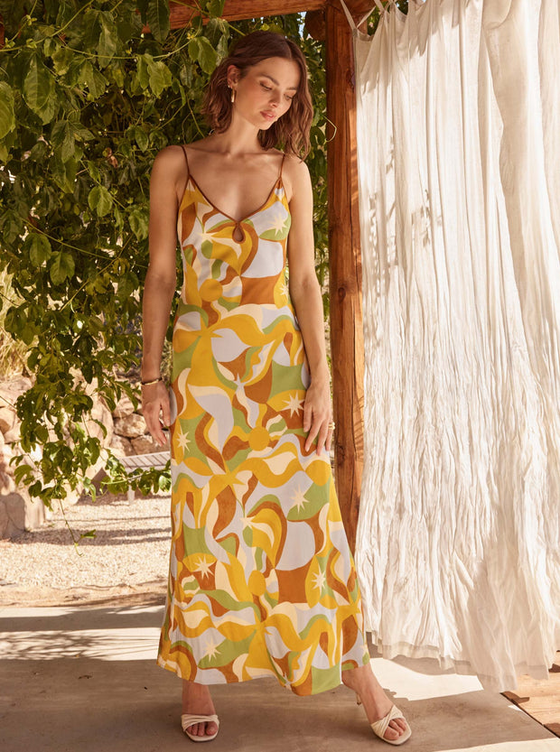 ASTR THE LABEL Nilana Keyhole Maxi Dress-The Shop Laguna Beach