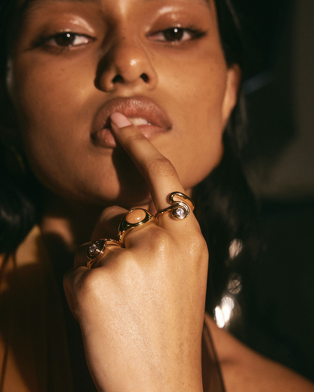 LUV AJ Wave Ring Set (Size 7)-The Shop Laguna Beach