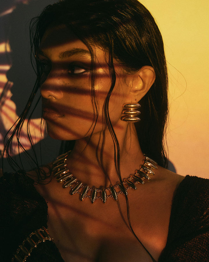 LUV AJ Milan Bead Stud Earrings-The Shop Laguna Beach