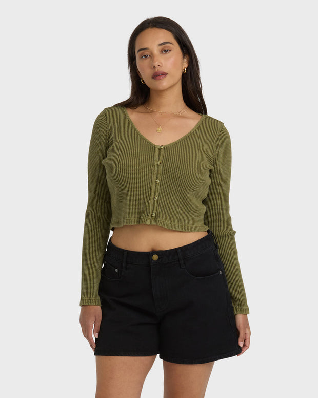 BILLABONG Paxton Long Sleeve Crop Tee-The Shop Laguna Beach