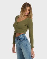 BILLABONG Paxton Long Sleeve Crop Tee-The Shop Laguna Beach