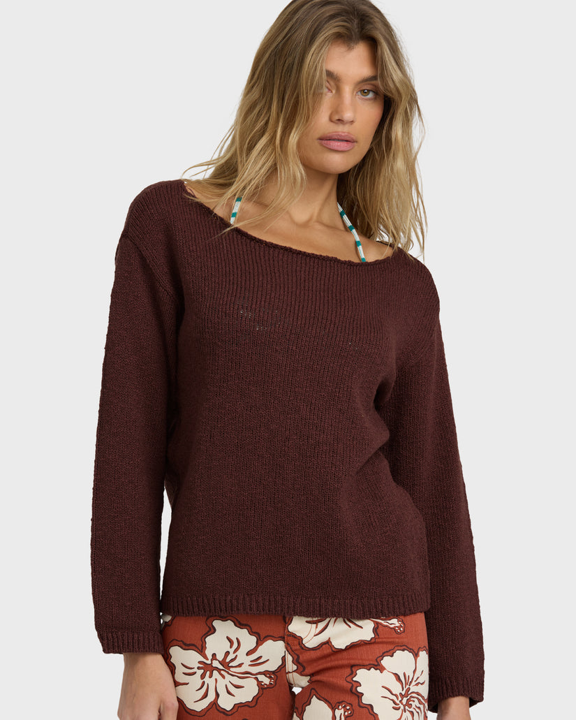 BILLABONG Ellipse Boatneck Sweater-The Shop Laguna Beach