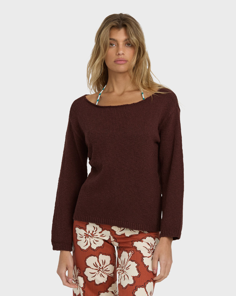 BILLABONG Ellipse Boatneck Sweater-The Shop Laguna Beach