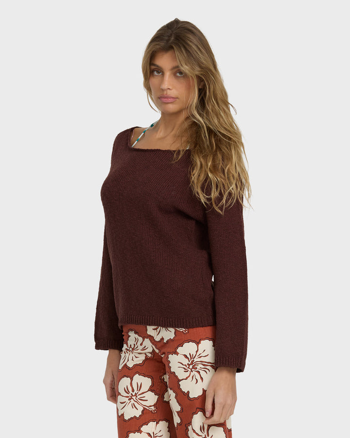 BILLABONG Ellipse Boatneck Sweater-The Shop Laguna Beach