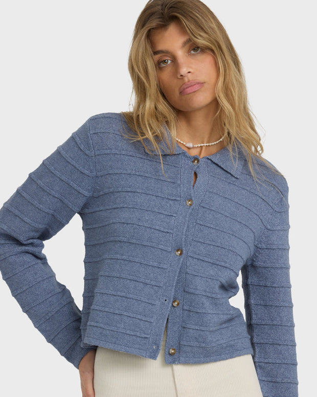 BILLABONG Ayla Sky Collared Sweater-The Shop Laguna Beach