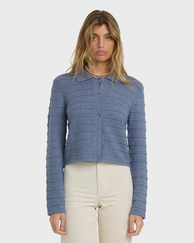 BILLABONG Ayla Sky Collared Sweater-The Shop Laguna Beach