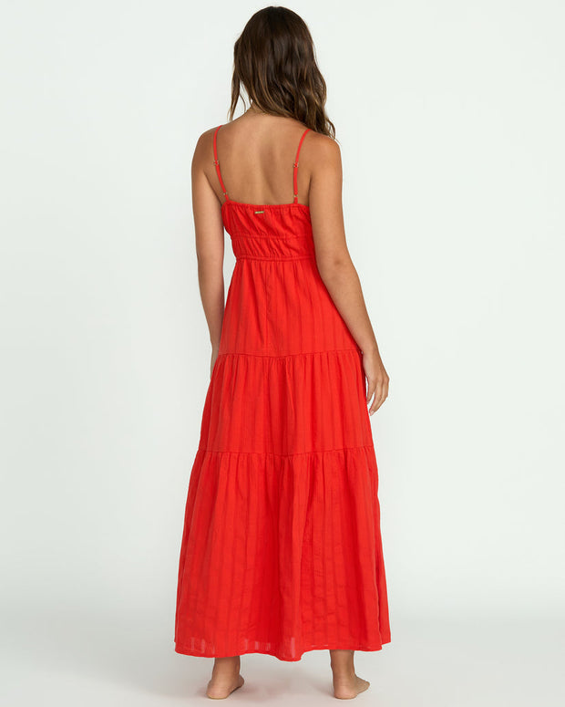 BILLABONG Red Aloha Maxi Dress-The Shop Laguna Beach