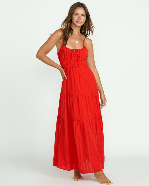 BILLABONG Red Aloha Maxi Dress-The Shop Laguna Beach