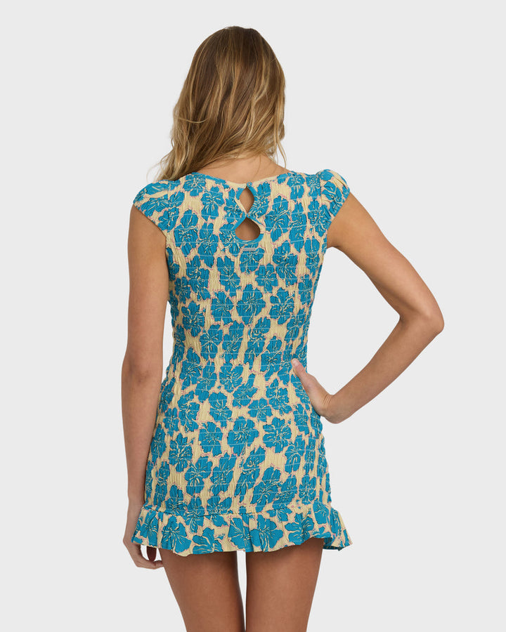 BILLABONG Bright Side Smocked Mini Dress-The Shop Laguna Beach