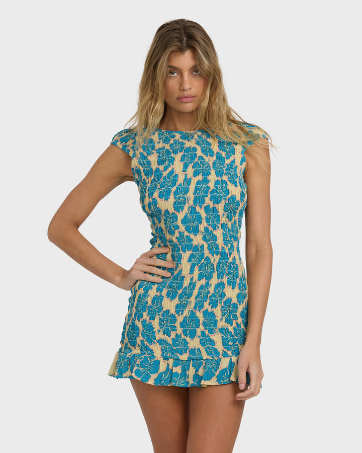 BILLABONG Bright Side Smocked Mini Dress-The Shop Laguna Beach