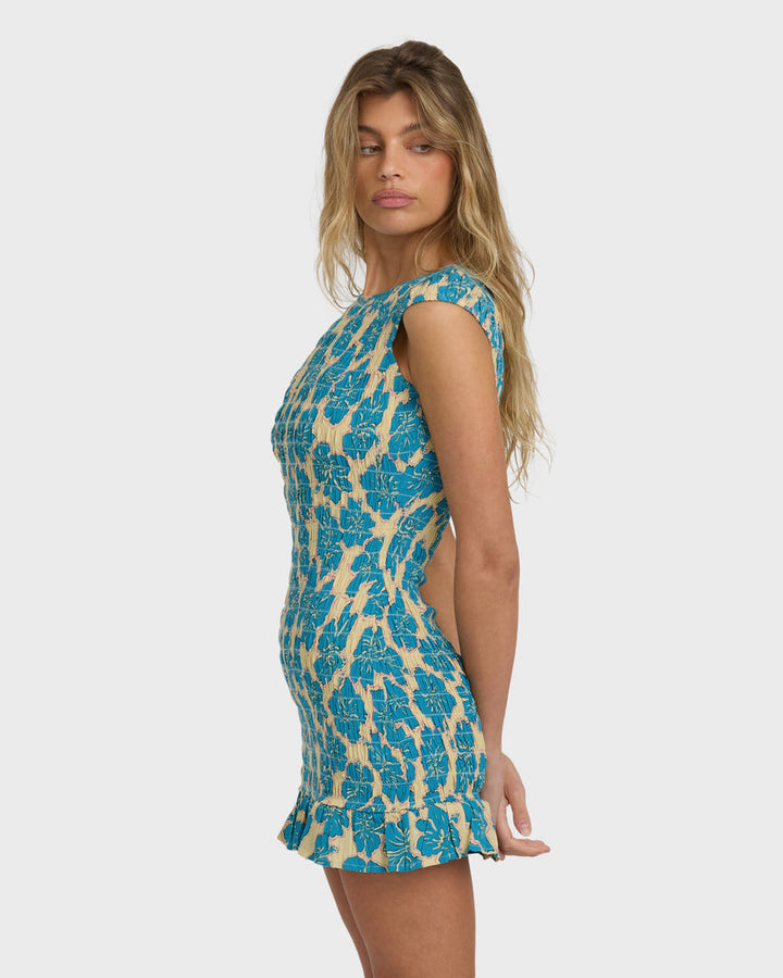 BILLABONG Bright Side Smocked Mini Dress-The Shop Laguna Beach