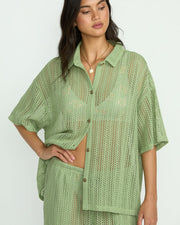 BILLABONG Largo Coverup Knit Shirt-The Shop Laguna Beach