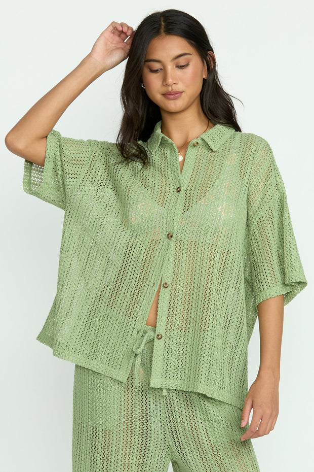 BILLABONG Largo Coverup Knit Shirt-The Shop Laguna Beach