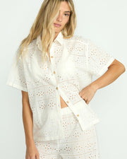 BILLABONG Eyelet Crush Coverup Shirt-The Shop Laguna Beach
