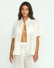 BILLABONG Eyelet Crush Coverup Shirt-The Shop Laguna Beach