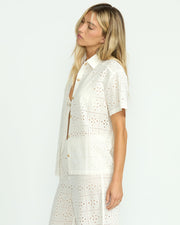 BILLABONG Eyelet Crush Coverup Shirt-The Shop Laguna Beach