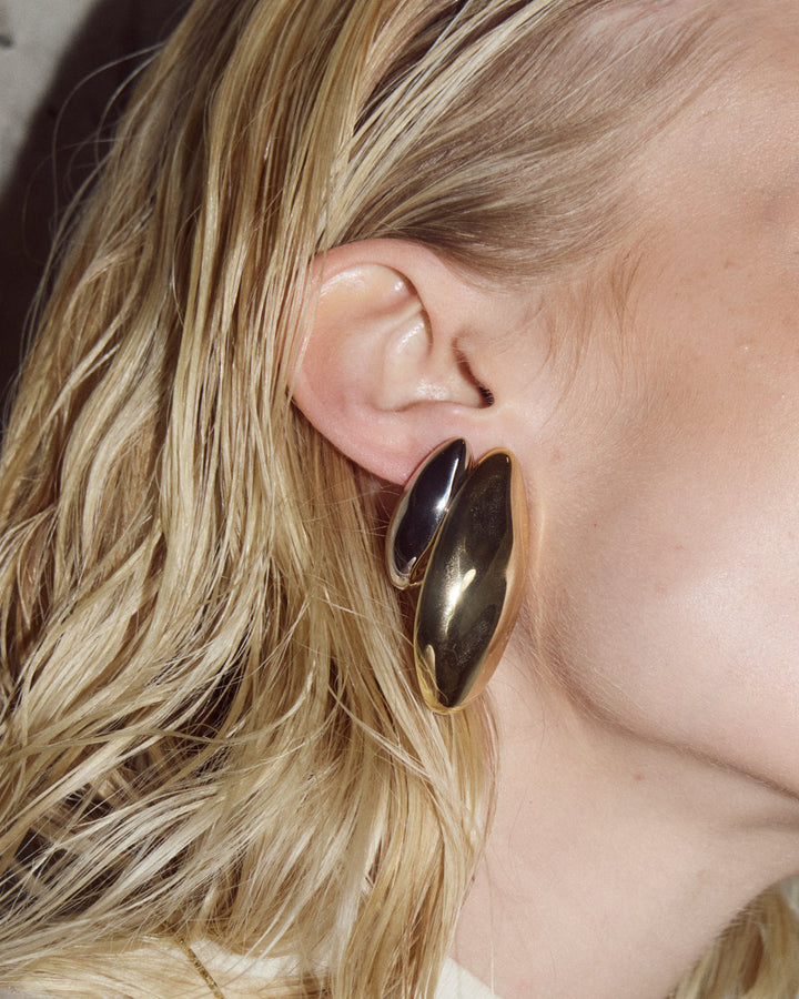 LUV AJ Chrome Orb Studs - Silver-The Shop Laguna Beach