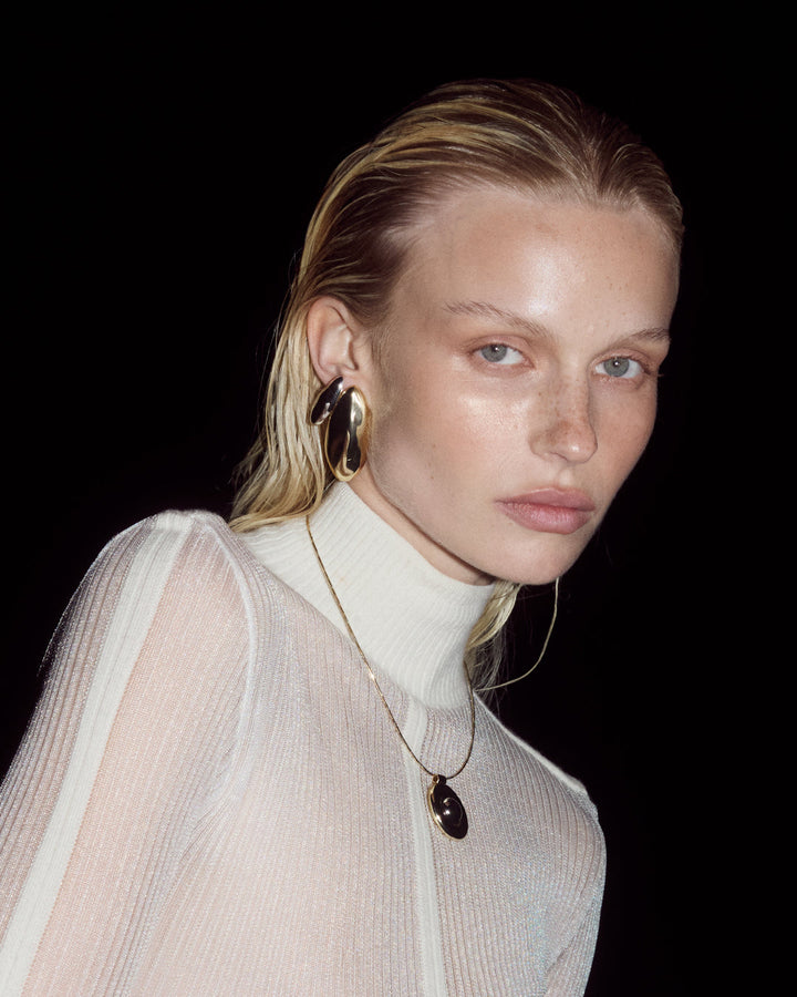 LUV AJ Chrome Orb Studs - Silver-The Shop Laguna Beach