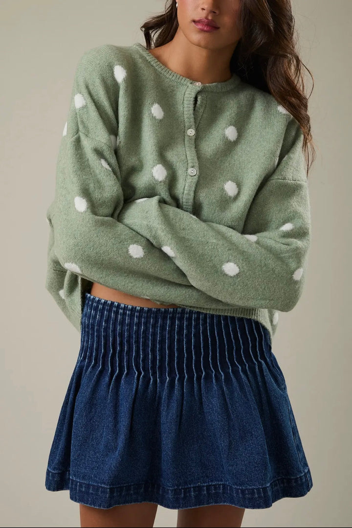KEEN THE LABEL Acacia Polka Dot Cardigan-The Shop Laguna Beach